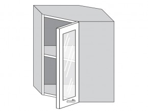 1.60.3у Шкаф настенный (h=720) угловой на 600мм со стекл. дверцей в Тавде - tavda.magazin-mebel74.ru | фото
