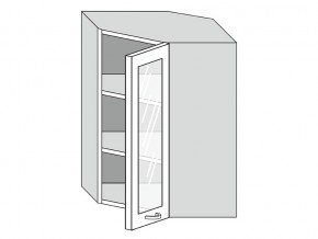 19.60.3у Шкаф настенный (h=913) угловой на 600мм со стекл. дверцей в Тавде - tavda.magazin-mebel74.ru | фото