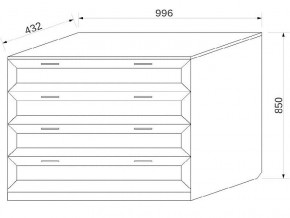 Комод с 4-мя ящиками в Тавде - tavda.magazin-mebel74.ru | фото