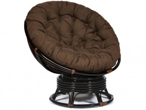 Кресло-качалка Papasan w 23/01 B с подушкой Antique brown, ткань Коричневый в Тавде - tavda.magazin-mebel74.ru | фото