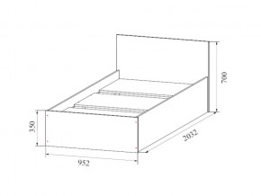 Кровать одинарная (Без матраца 0,9*2,0) в Тавде - tavda.magazin-mebel74.ru | фото