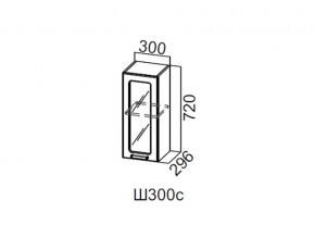 Ш300с/720 Шкаф навесной 300/720 (со стеклом) в Тавде - tavda.magazin-mebel74.ru | фото