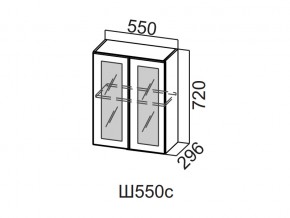 Ш550с/720 Шкаф навесной 550/720 (со стеклом) в Тавде - tavda.magazin-mebel74.ru | фото