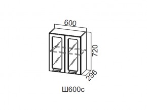 Ш600с/720 Шкаф навесной 600/720 (со стеклом) в Тавде - tavda.magazin-mebel74.ru | фото