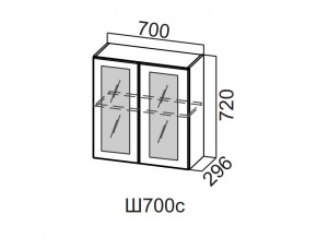 Ш700с/720 Шкаф навесной 700/720 (со стеклом) в Тавде - tavda.magazin-mebel74.ru | фото